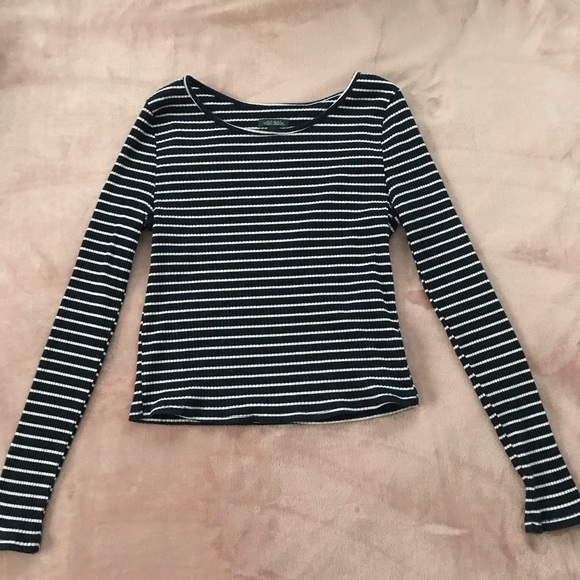 Target Tops - Target Striped Long Sleeve Shirt